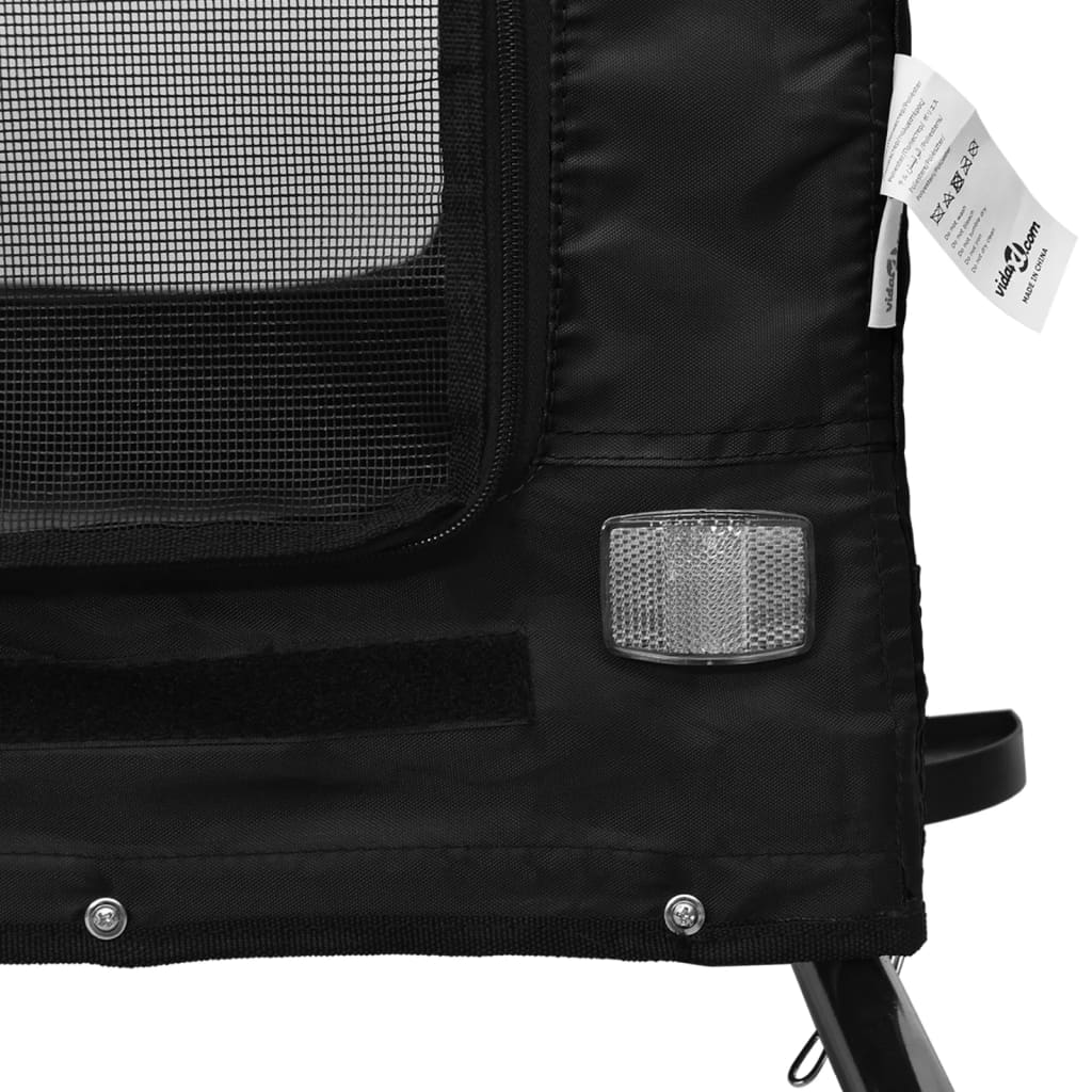 Pet Bike Trailer | Black | Oxford fabric, iron, PVC | Small | Foldable