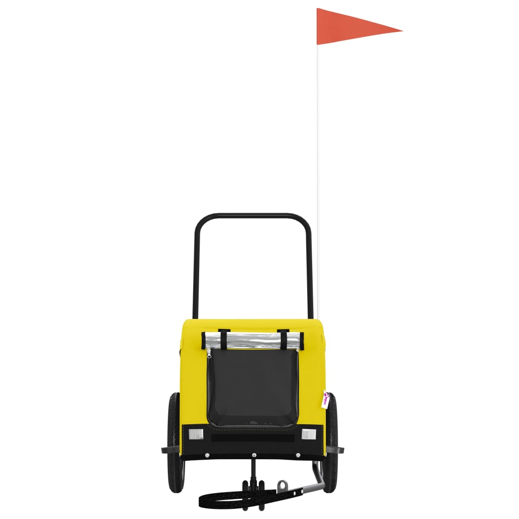 Pet Bike Trailer | Yellow and Black | Oxford fabric, iron, PVC | Small