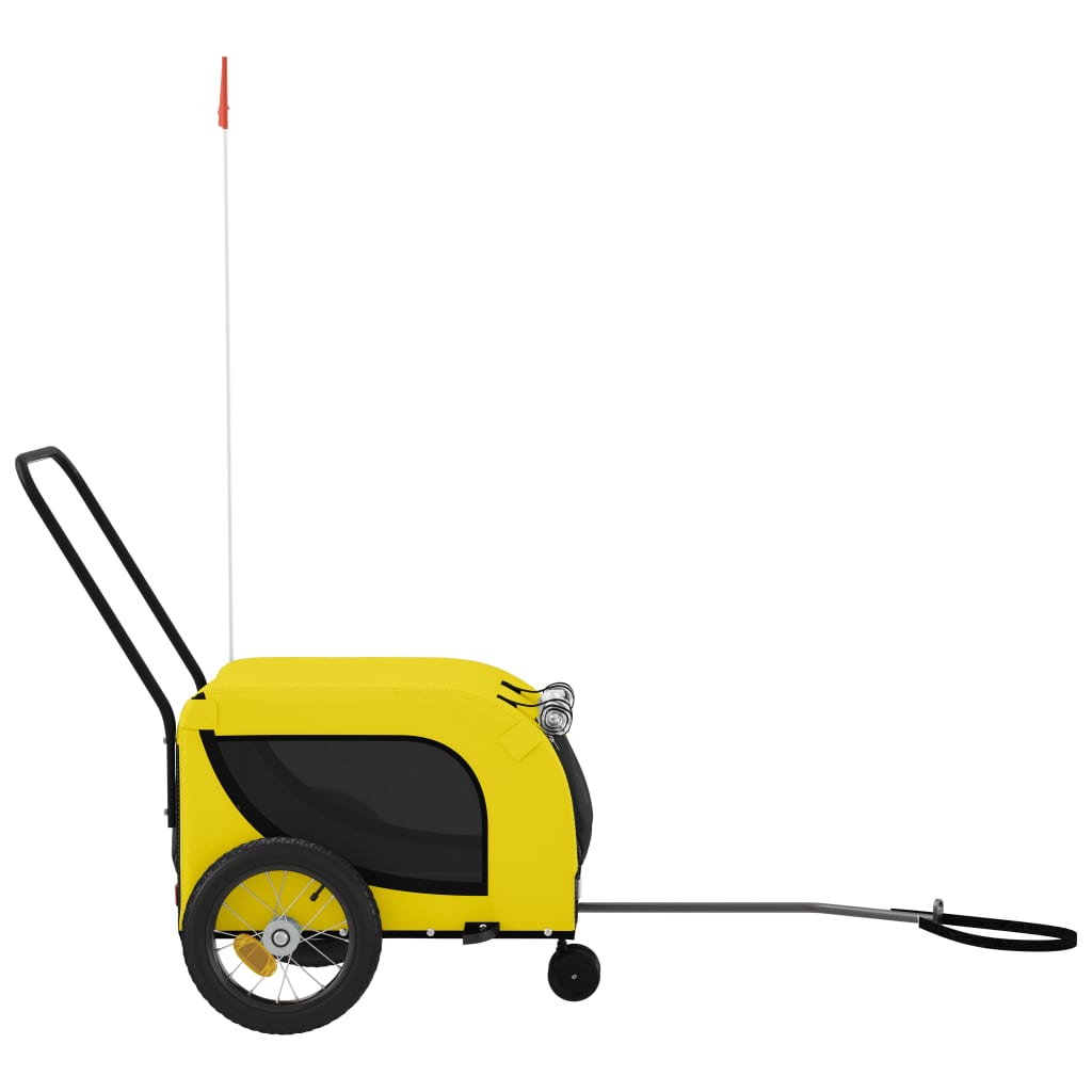 Pet Bike Trailer | Yellow and Black | Oxford fabric, iron, PVC | Small