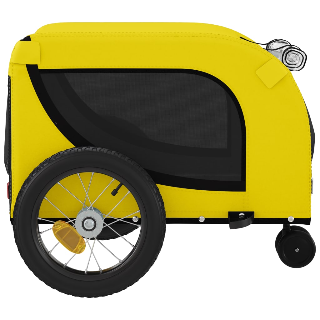 Pet Bike Trailer | Yellow and Black | Oxford fabric, iron, PVC | Small