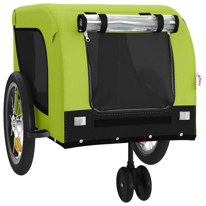 Pet Bike Trailer | Green and Black | Oxford fabric, iron, PVC | Small