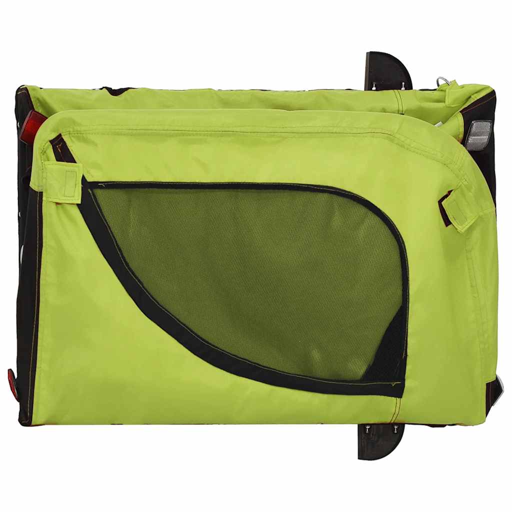 Pet Bike Trailer | Green and Black | Oxford fabric, iron, PVC | Small