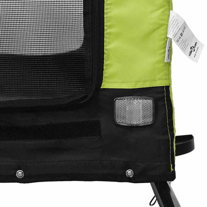 Pet Bike Trailer | Green and Black | Oxford fabric, iron, PVC | Small
