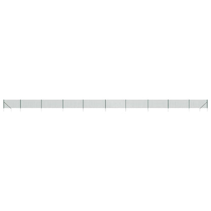 Chain Link Fence with Spike Anchors Green 1.1x25 m