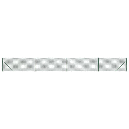 Chain Link Fence with Flange Green 1x10 m