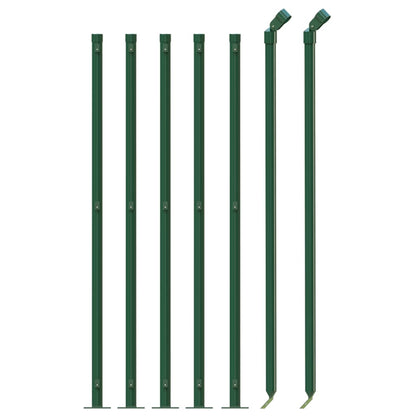 Chain Link Fence with Flange Green 1x10 m