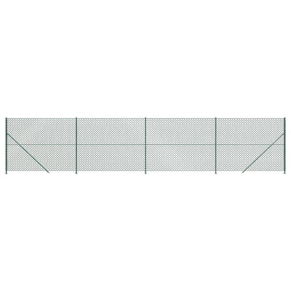 Chain Link Fence with Flange Green 1.4x10 m