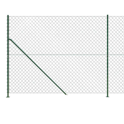 Chain Link Fence with Flange Green 1.4x10 m