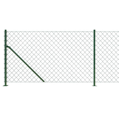 Chain Link Fence with Flange Green 1.1x25 m