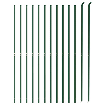 Chain Link Fence with Flange Green 1.4x25 m