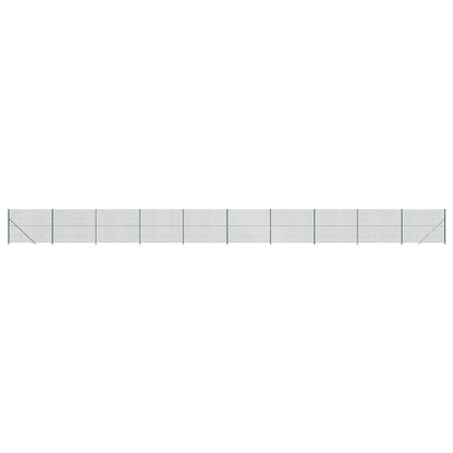 Chain Link Fence with Flange Green 1.6x25 m