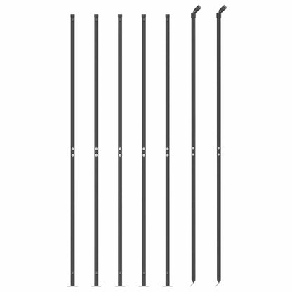 Chain Link Fence with Flange Anthracite 1.4x10 m