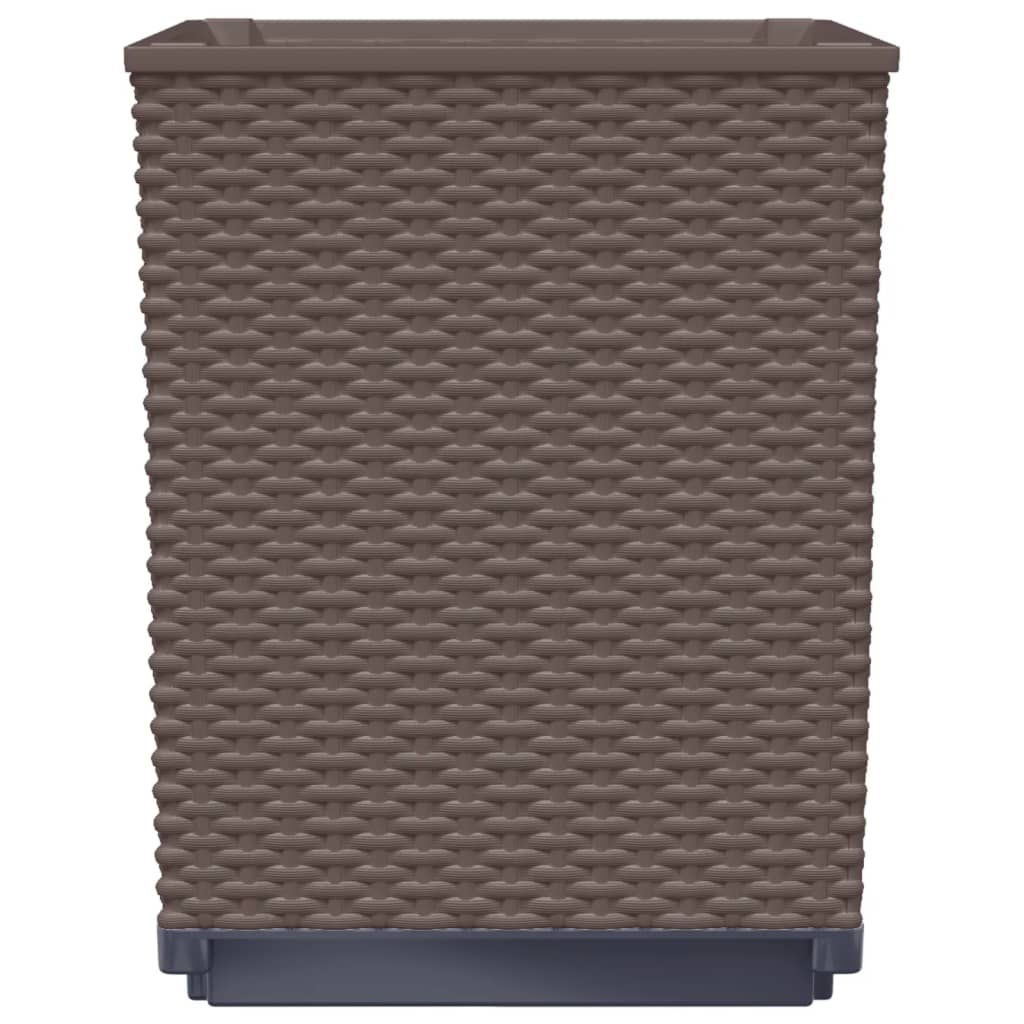 Planters 2 pcs Brown 30x30x37 cm Polypropylene