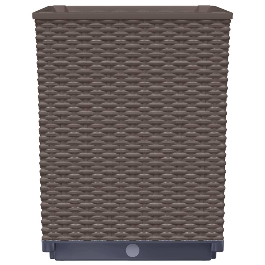 Planters 4 pcs Brown 30x30x37 cm Polypropylene