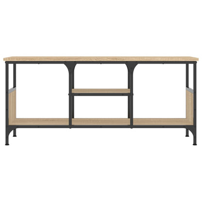 TV Cabinet Sonoma Oak 100x35x45 cm Engineered Wood&Iron
