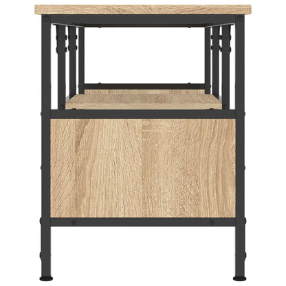 TV Cabinet Sonoma Oak 100x35x45 cm Engineered Wood&Iron