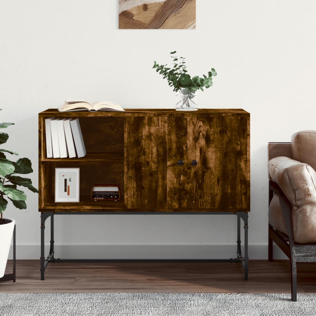 Sideboard Smoked Oak 100x40x79.5 cm Engineered Wood