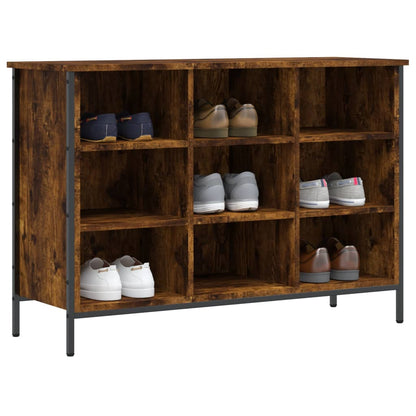 Shoe Cabinet Smoked Oak 9 compartments