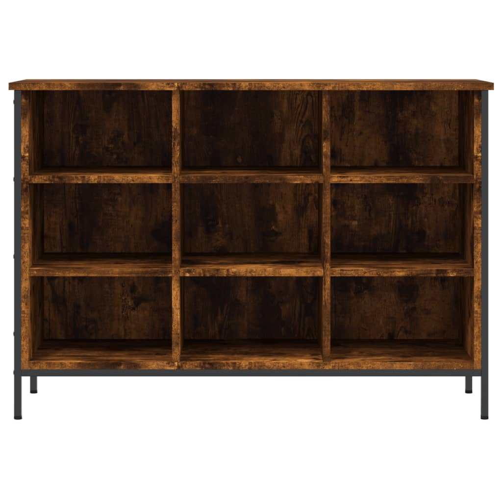 Shoe Cabinet Smoked Oak 9 compartments