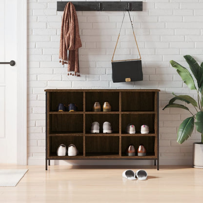Shoe Cabinet Brown Oak 9 compartments