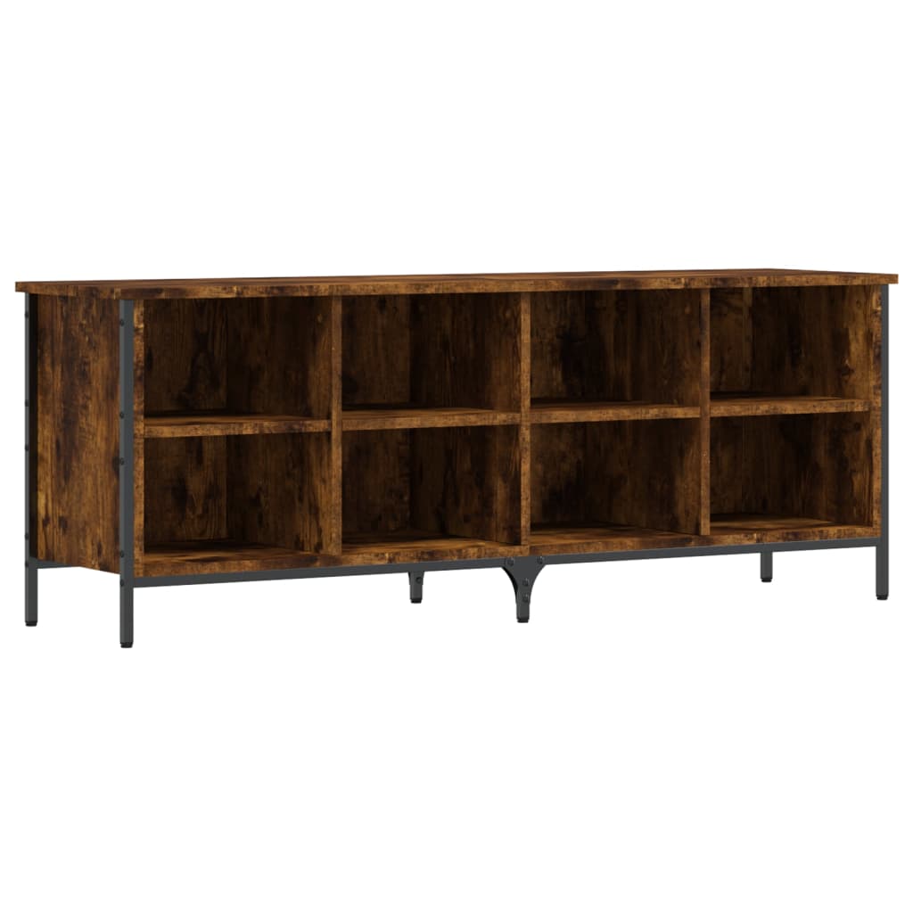 Shoe Cabinet Smoked Oak 8 compartments