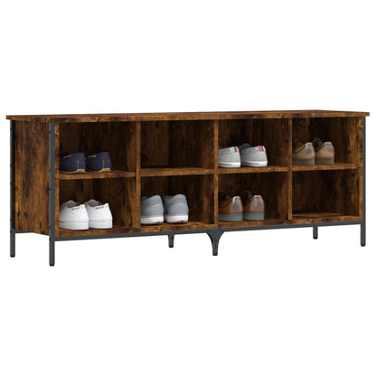 Shoe Cabinet Smoked Oak 8 compartments