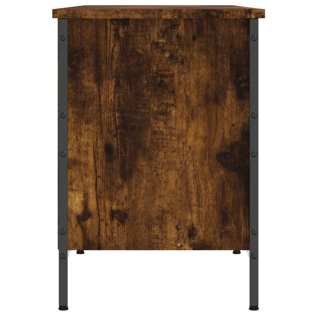 Shoe Cabinet Smoked Oak 8 compartments