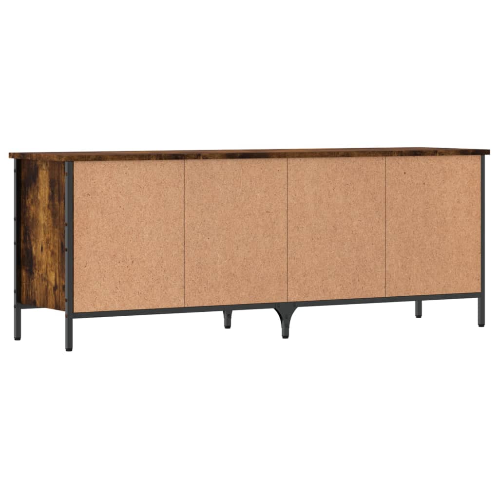 Shoe Cabinet Smoked Oak 8 compartments