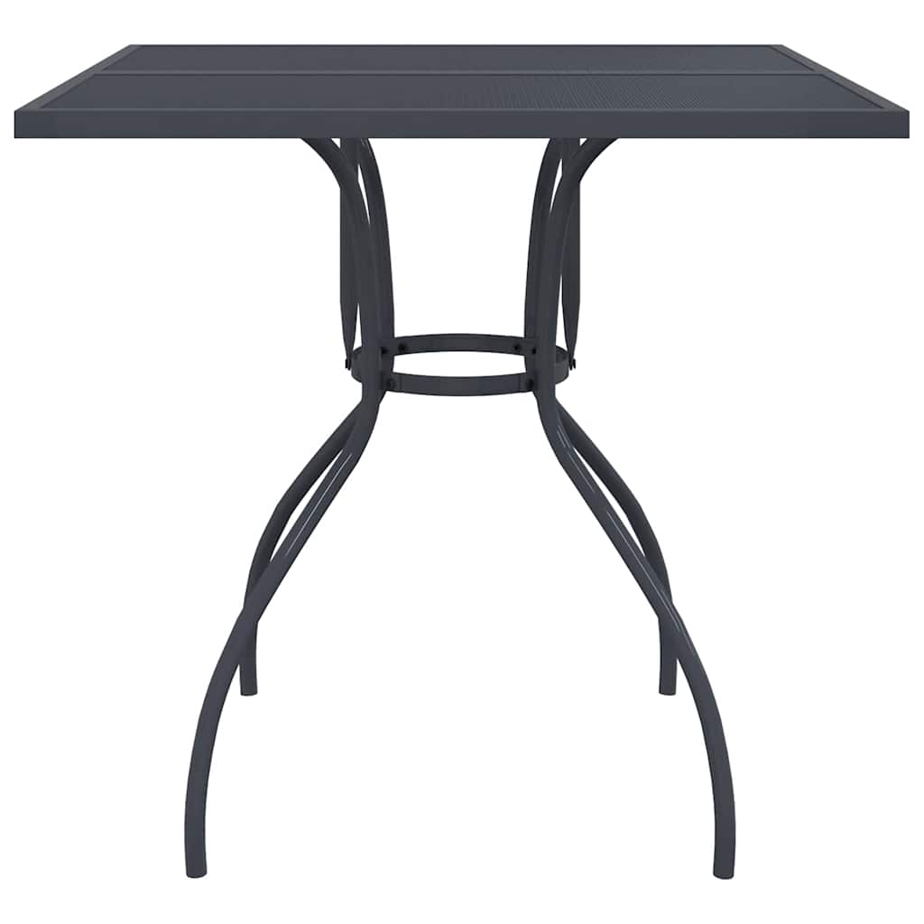 Garden Table Anthracite 80x80x72.5 cm Steel Mesh
