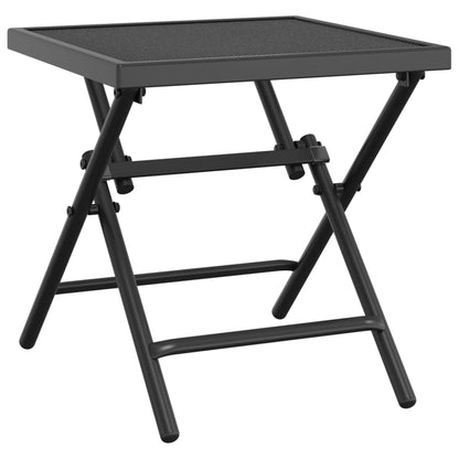 Folding Garden Table Anthracite 38x38x38 cm Steel Mesh