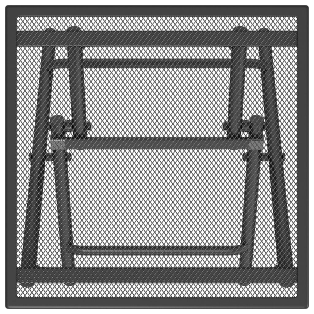 Folding Garden Table Anthracite 38x38x38 cm Steel Mesh