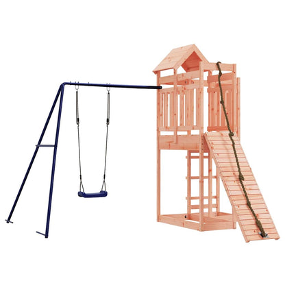 Outdoor Playset | Wood Brown, Blue | Solid Douglas wood, Polypropylene