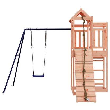 Outdoor Playset | Wood Brown, Blue | Solid Douglas wood, Polypropylene