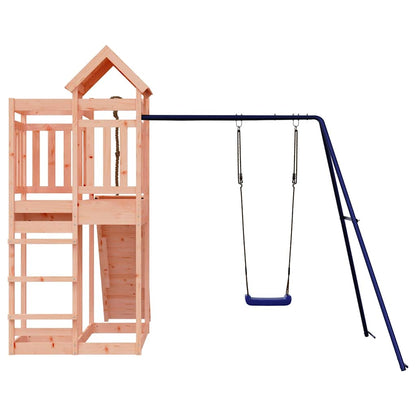 Outdoor Playset | Wood Brown, Blue | Solid Douglas wood, Polypropylene