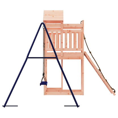 Outdoor Playset | Wood Brown, Blue | Solid Douglas wood, Polypropylene