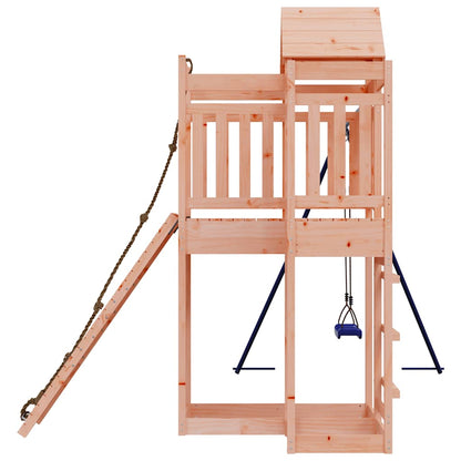 Outdoor Playset | Wood Brown, Blue | Solid Douglas wood, Polypropylene
