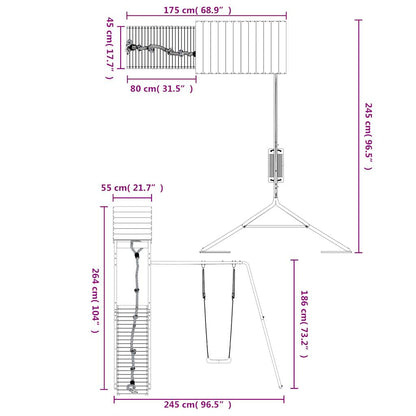 Outdoor Playset Impregnated Wood Pine
