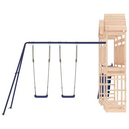 Outdoor Playset | Natural Wood | Solid Pine Wood | Large
