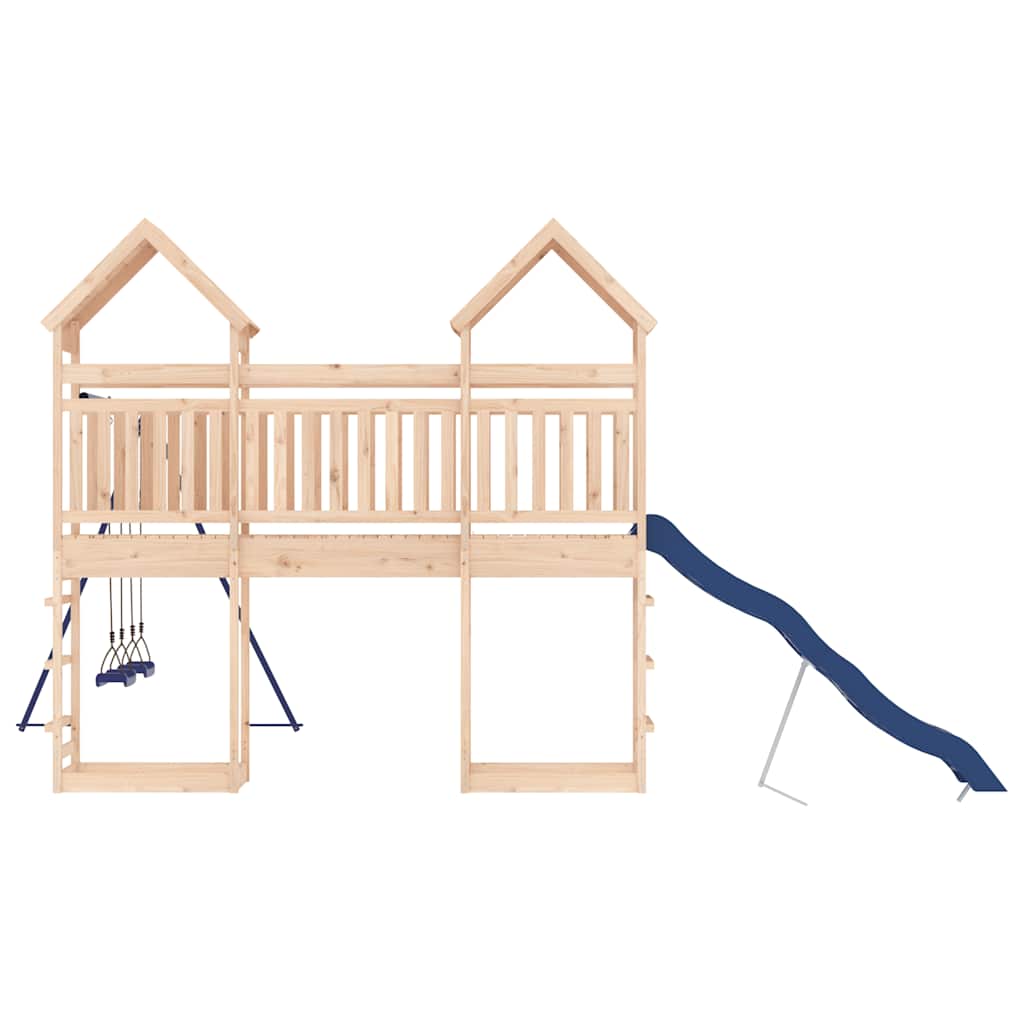 Outdoor Playset | Natural Wood | Solid Pine Wood | Large