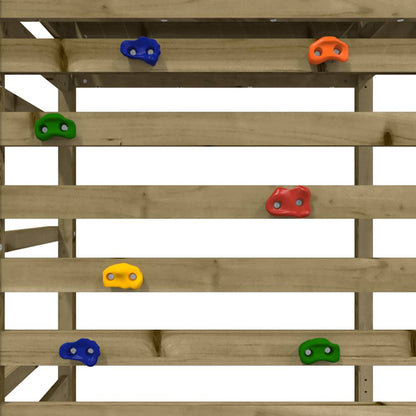 Outdoor Playset | Blue, Natural Wood