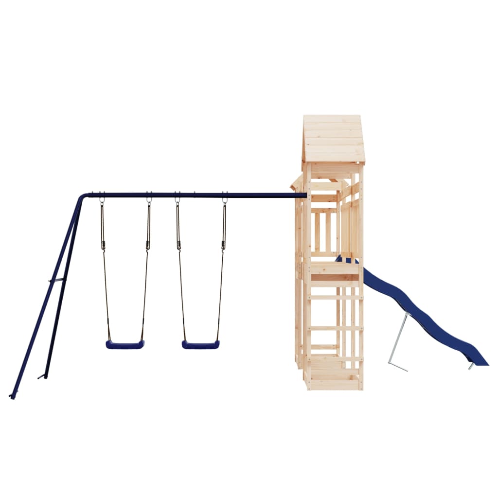 Outdoor Playset | Natural | Solid Pine Wood | Large | Durable