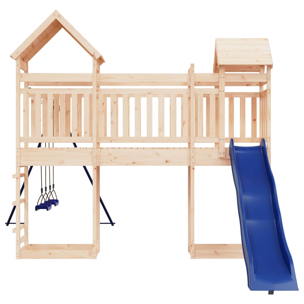 Outdoor Playset | Natural | Solid Pine Wood | Large | Durable