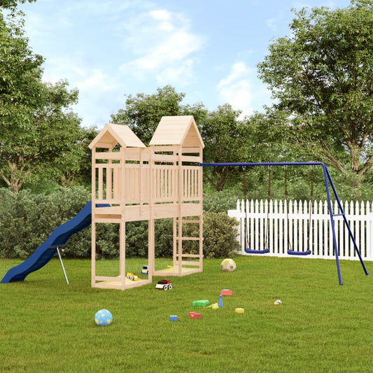 Outdoor Playset | Natural | Solid Pine Wood | Large | Durable