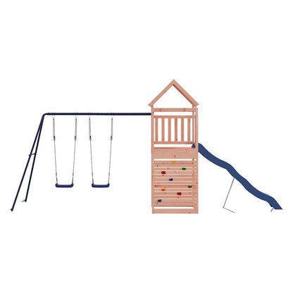 Outdoor Playset | Natural wood and blue