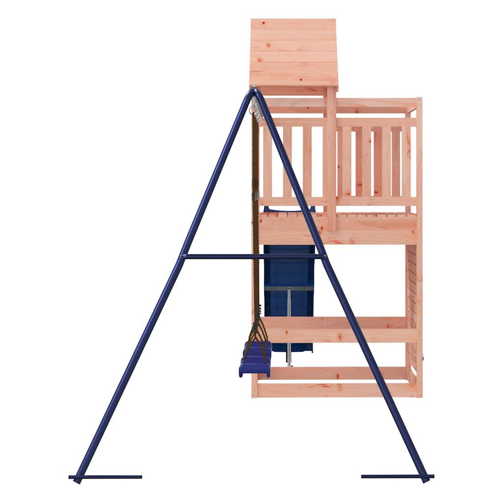 Outdoor Playset | Natural wood and blue