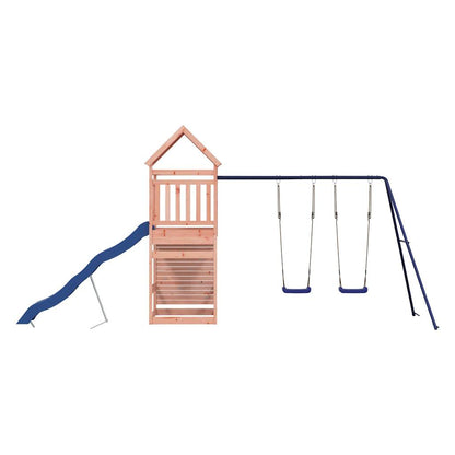Outdoor Playset | Natural wood and blue