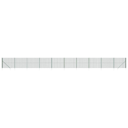 Wire Mesh Fence with Spike Anchors Green 1.6x25 m