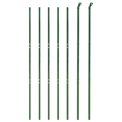 Wire Mesh Fence with Spike Anchors Green 1.4x10 m