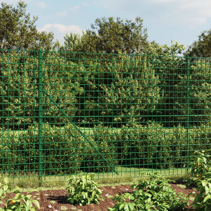 Wire Mesh Fence with Spike Anchors Green 1.4x10 m