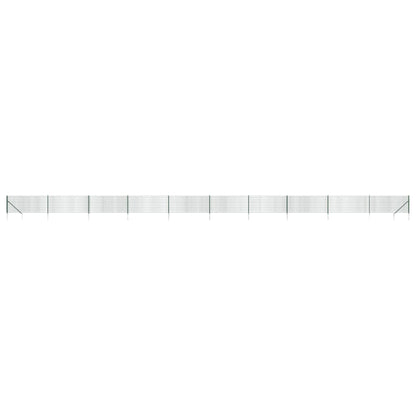 Wire Mesh Fence with Spike Anchors Green 1x25 m